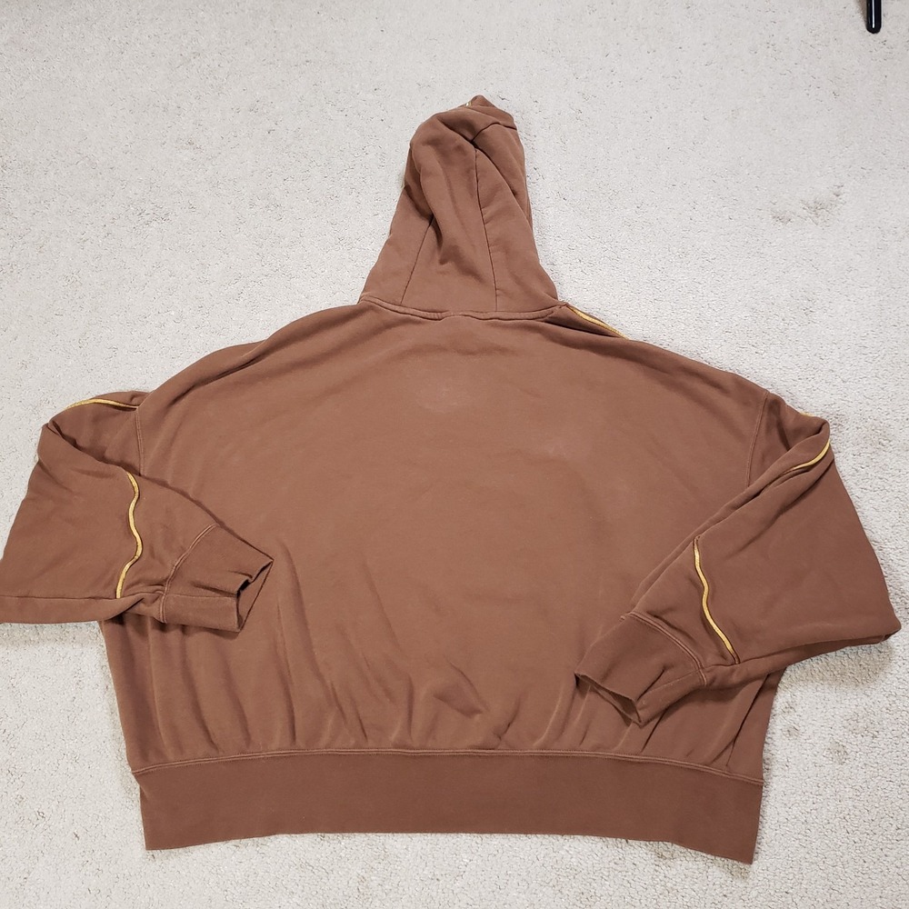 Nike Sweatsuit Women XL Brown Cropped Oversize Hoodie Sweatshirt Jogger Set READ - Picture 8 of 16